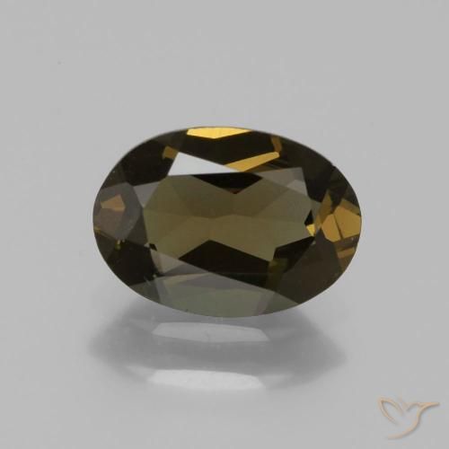 1.21ct Natural Marrón dorado intenso Kornerupina, Ovalada, VVS