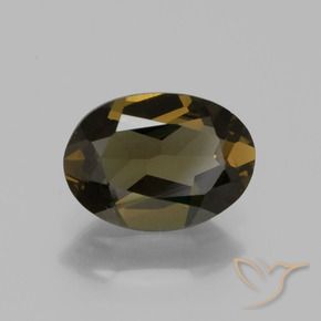 Kornerupina Marrón dorado intenso natural de 1.21 ct, Ovalada, VVS