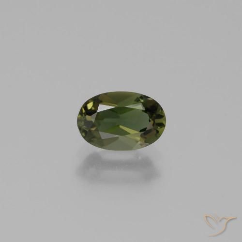 0.93ct Natural Verde oscuro Kornerupina, Ovalada, VVS