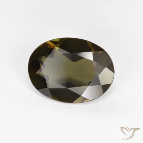Kornerupina Marrón oscuro natural de 0.89 ct, Ovalada, VVS-VS