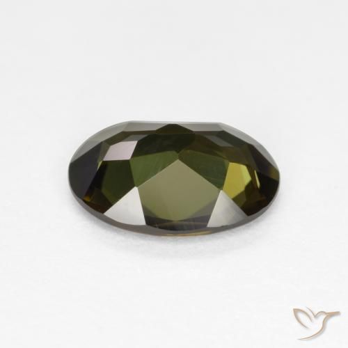 Kornerupina Marrón oscuro natural de 0.89 ct, Ovalada, VVS-VS