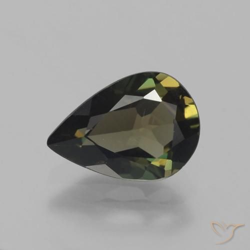 1.57ct Natural Marrón oscuro Kornerupina, En forma de pera, VVS