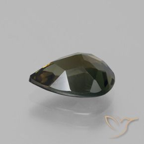 Kornerupina Marrón oscuro natural de 1.57 ct, En forma de pera, VVS