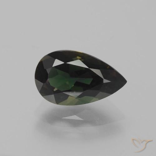 1.63ct Natural Marrón oscuro Kornerupina, En forma de pera, VVS