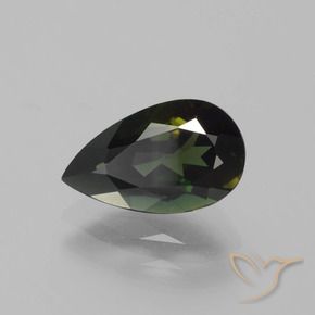 Kornerupina Marrón oscuro natural de 1.63 ct, En forma de pera, VVS