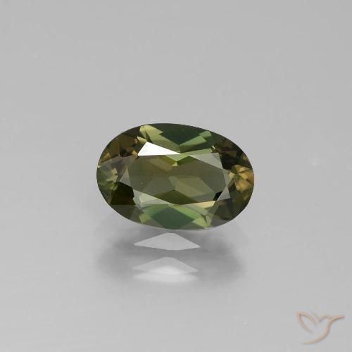 1.55ct Natural Dorado verdoso Kornerupina, Ovalada, VS-SI