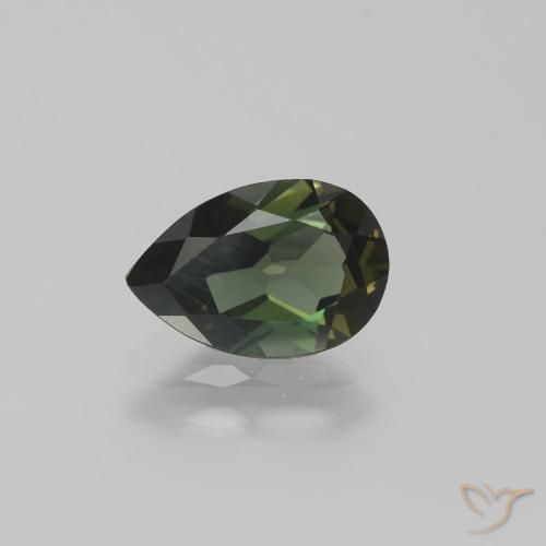 1.15ct Natural Verde oscuro Kornerupina, En forma de pera, VVS