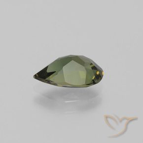 Kornerupina Marrón oscuro natural de 1.34 ct, En forma de pera, VVS-VS