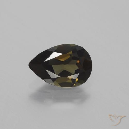 1.20ct Natural Marrón verdoso Kornerupina, En forma de pera, VVS