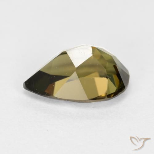 Kornerupina Marrón medio natural de 1.09 ct, En forma de pera, VVS