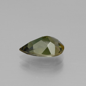 Kornerupina Verde terroso natural de 2.05 ct, En forma de pera, VVS