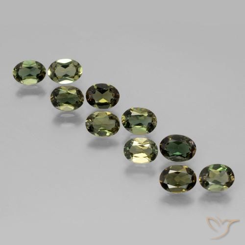 3.33ctw Natural Verde marrón Kornerupina, Ovalada, VVS-VS
