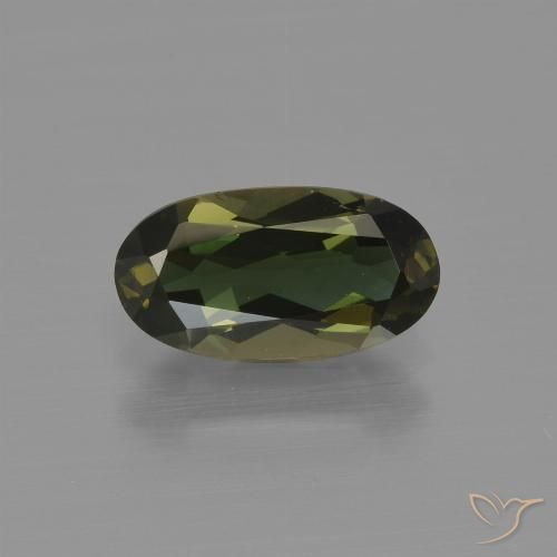 1.42ct Natural Marrón verdoso Kornerupina, Ovalada, VVS-VS