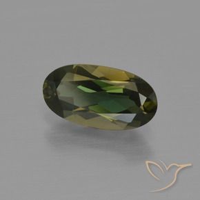 Kornerupina Marrón verdoso natural de 1.42 ct, Ovalada, VVS-VS