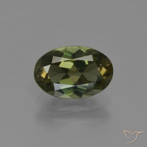 1.35ct Natural Marrón verdoso Kornerupina, Ovalada, VS