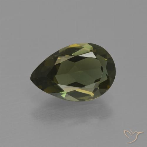 1.41ct Natural Marrón oscuro Kornerupina, En forma de pera, VVS