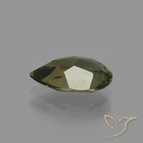 Kornerupina Marrón oscuro natural de 1.41 ct, En forma de pera, VVS
