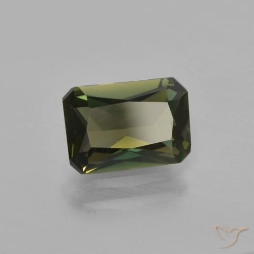 Kornerupina Marrón verdoso natural de 1.27 ct, Corte Octágono / Esmeralda, VVS