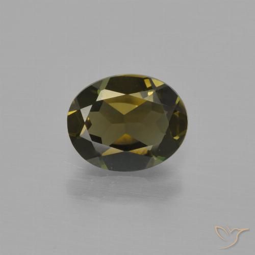 1.16ct Natural Marrón verdoso Kornerupina, Ovalada, VVS