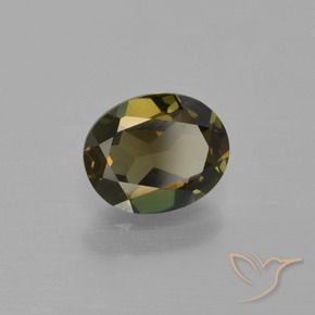 Kornerupina Marrón verdoso natural de 1.16 ct, Ovalada, VVS