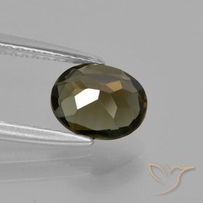 Kornerupina Marrón verdoso natural de 1.16 ct, Ovalada, VVS