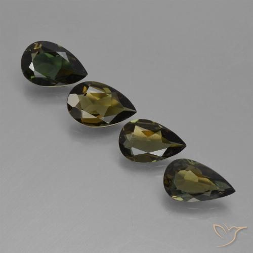 1.97ctw Natural Verde oscuro Kornerupina, En forma de pera, VVS-VS