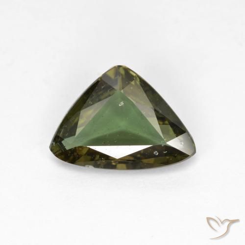 1.57ct Natural Verde terroso intenso Kornerupina, Trillón, VS-SI