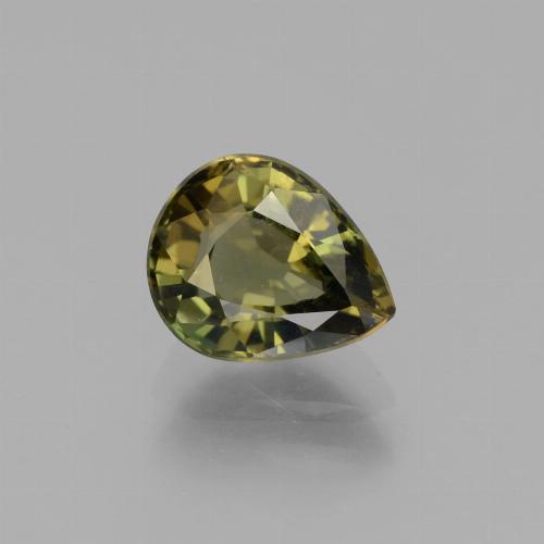 Kornerupina verde natural de 1,76 ct, en forma de pera, VS