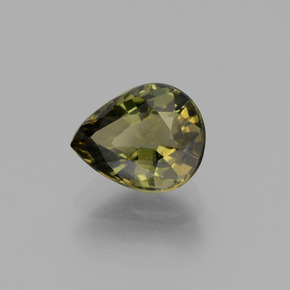 Kornerupina verde natural de 1,76 ct, en forma de pera, VS