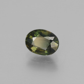 Kornerupina verde natural de 1,25 ct, corte óvalo, VS