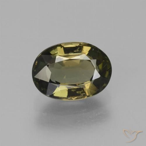 1.85ct Natural Marrón verdoso Kornerupina, Ovalada, VS