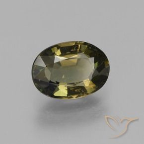 Kornerupina Marrón verdoso natural de 1.85 ct, Ovalada, VS