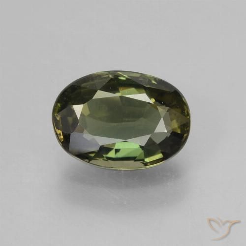 1.68ct Natural Verde terroso intenso Kornerupina, Ovalada, VVS-VS