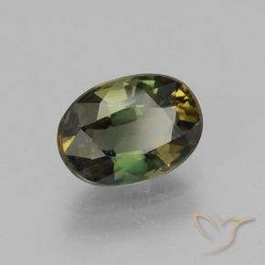 Kornerupina Verde oscuro natural de 1.92 ct, Ovalada, VS