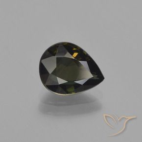 Kornerupina Marrón oscuro natural de 1.63 ct, En forma de pera, VS