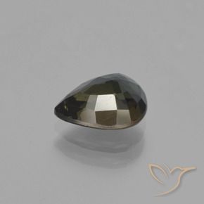 Kornerupina Marrón oscuro natural de 1.63 ct, En forma de pera, VS
