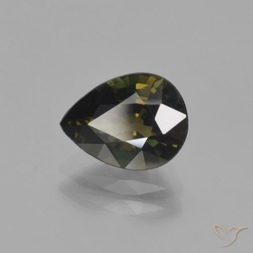 Kornerupina Marrón oscuro natural de 1.90 ct, En forma de pera, VVS