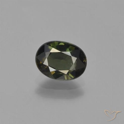 1.24ct Natural Verde oscuro Kornerupina, Ovalada, VVS