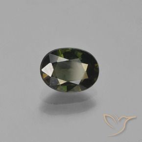 Kornerupina Verde oscuro natural de 1.24 ct, Ovalada, VVS
