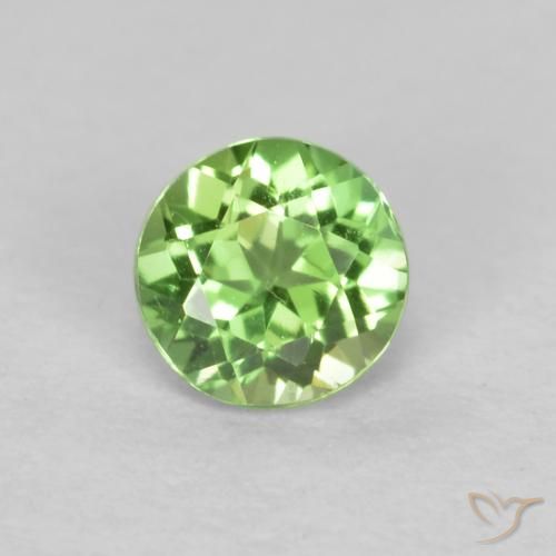 0.16ct Natural Verde vivo Kornerupina, Redondo, VVS-VS