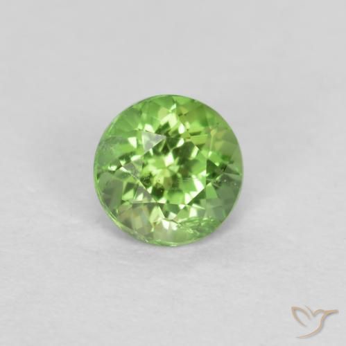 Kornerupina Verde vivo natural de 0.19 ct, Redondo, SI