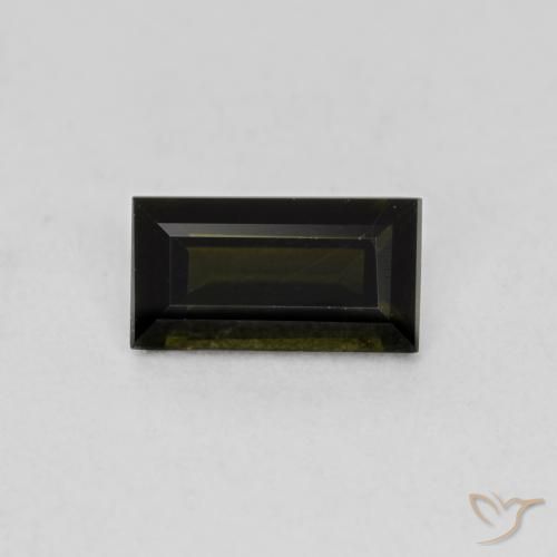 0.48ct Natural Verde marrón Kornerupina, Corte Baguette, VVS-VS