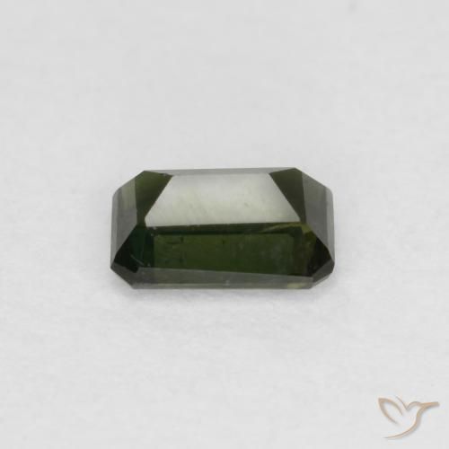 Kornerupina Verde oscuro natural de 0.45 ct, Corte Octágono / Esmeralda, VS
