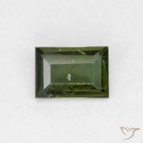 0.44ct Natural Verde bosque Kornerupina, Corte Baguette, VS