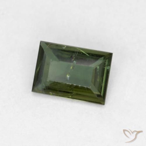 Kornerupina Verde bosque natural de 0.44 ct, Corte Baguette, VS