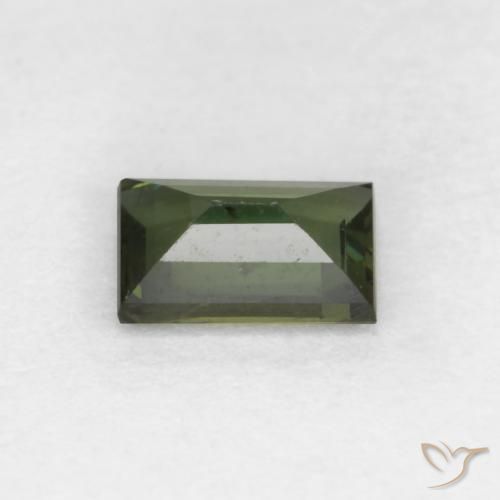 Kornerupina Verde bosque natural de 0.44 ct, Corte Baguette, VS