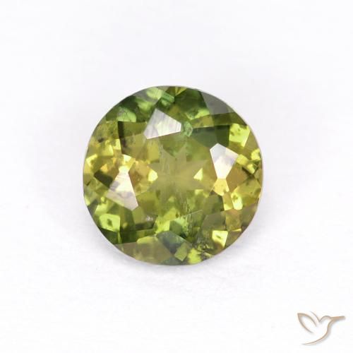 0.40ct Natural Verde amarillento Kornerupina, Redondo, VS-SI
