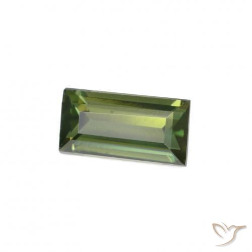 Kornerupina Verde amarillento natural de 0.35 ct, Corte Baguette, VVS-VS