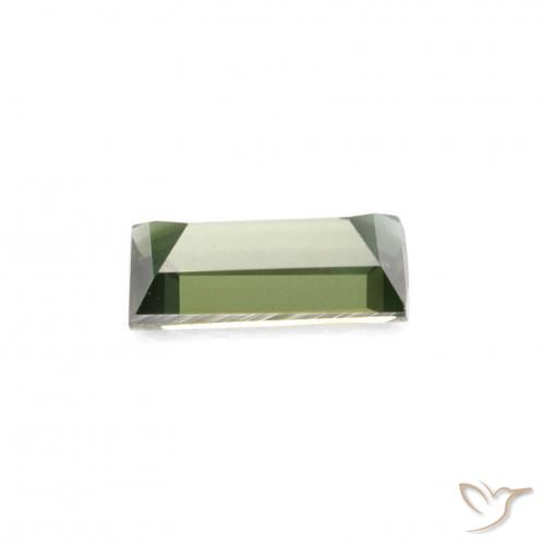 Kornerupina Verde amarillento natural de 0.35 ct, Corte Baguette, VVS-VS
