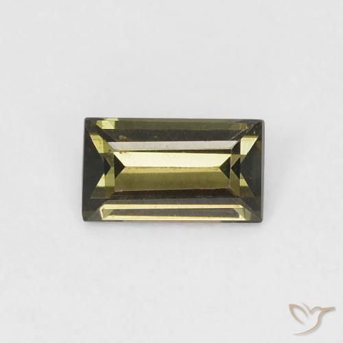 0.35ct Natural Verde claro Kornerupina, Corte Baguette, VVS-VS
